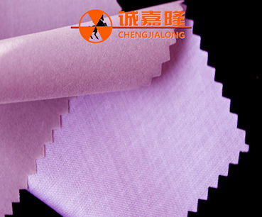 紫色棉布底植绒布